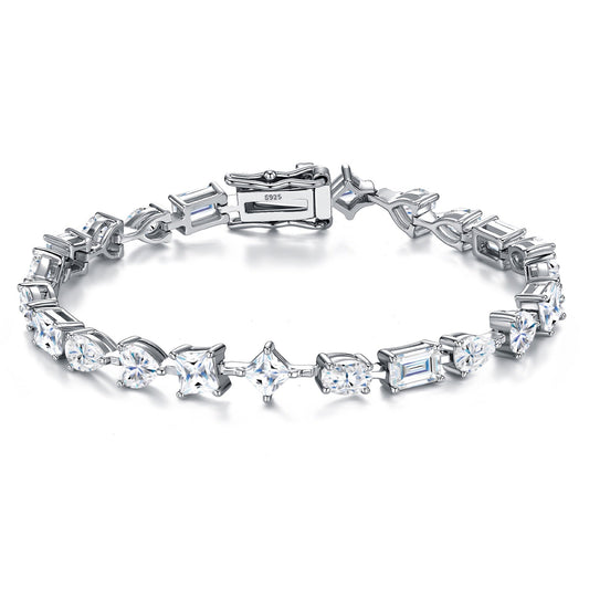 Moissanite Tennis Bracelet in Sterling Silver, No. 11523