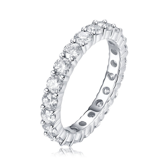 Moissanite Ring in S925 Sterling Silver, No. 10011