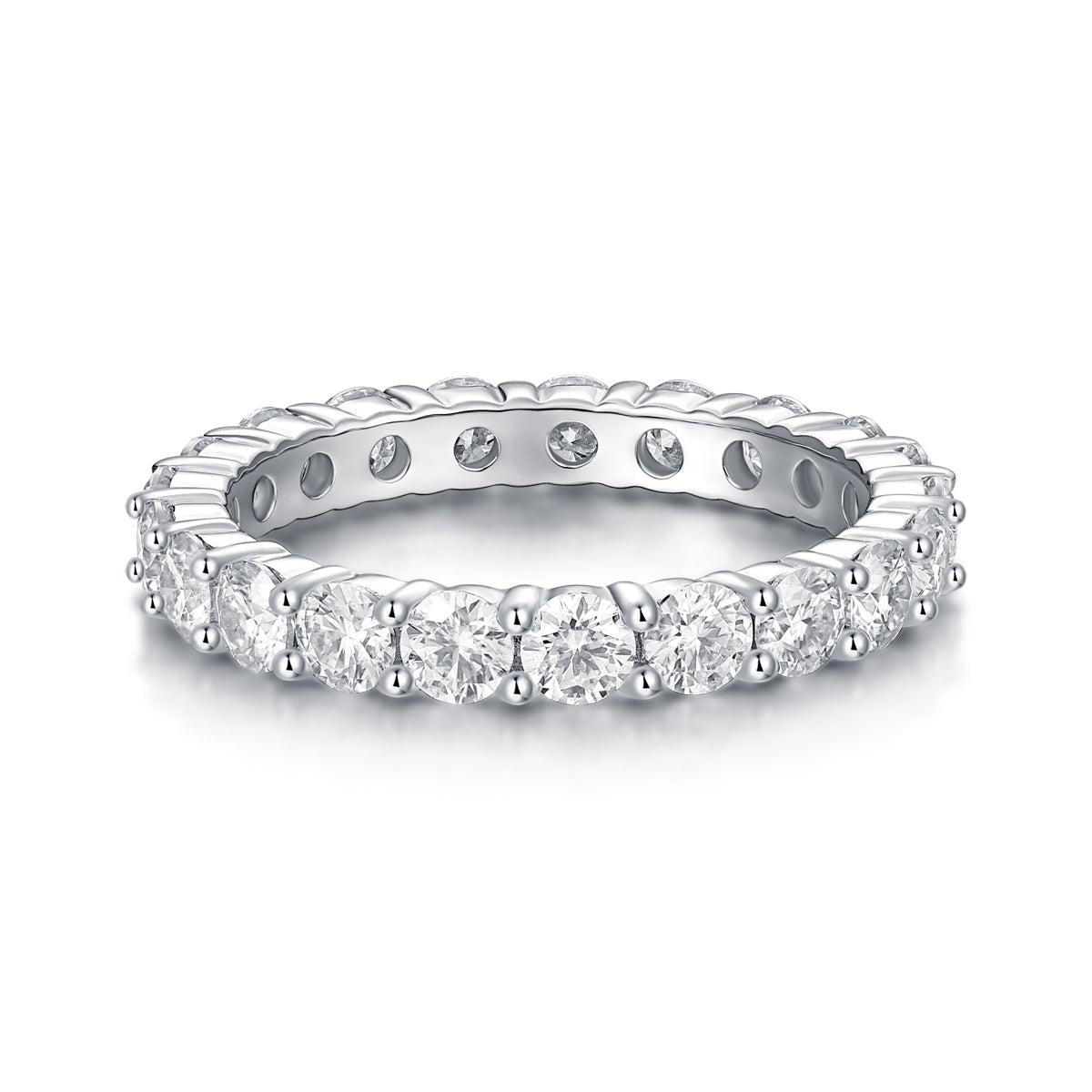 Moissanite Ring in S925 Sterling Silver, No. 10011