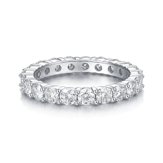 Moissanite Ring in S925 Sterling Silver, No. 10011