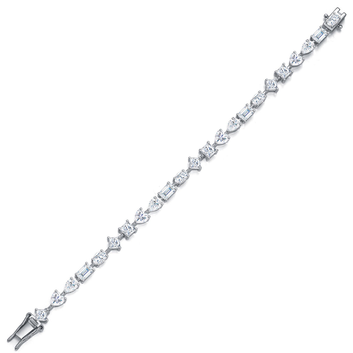Moissanite Tennis Bracelet in Sterling Silver, No. 11523