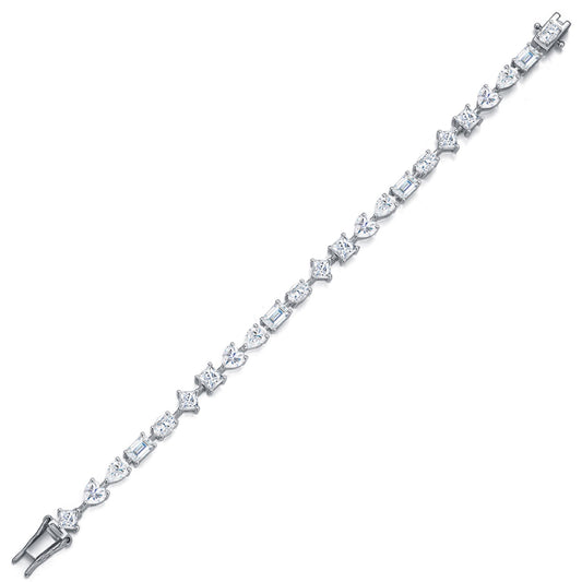 Moissanite Tennis Bracelet in Sterling Silver, No. 11523