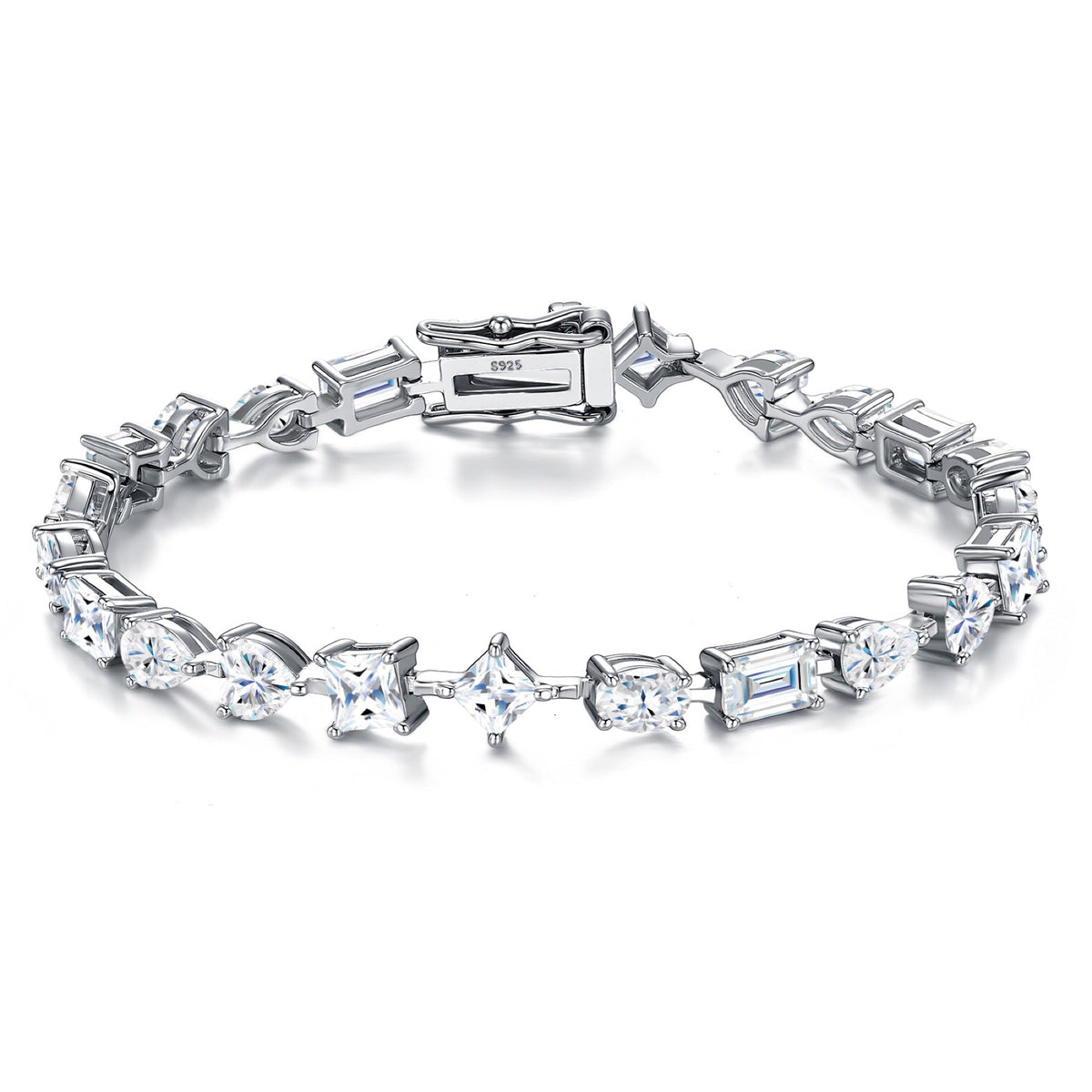 Moissanite Tennis Bracelet in Sterling Silver, No. 11523